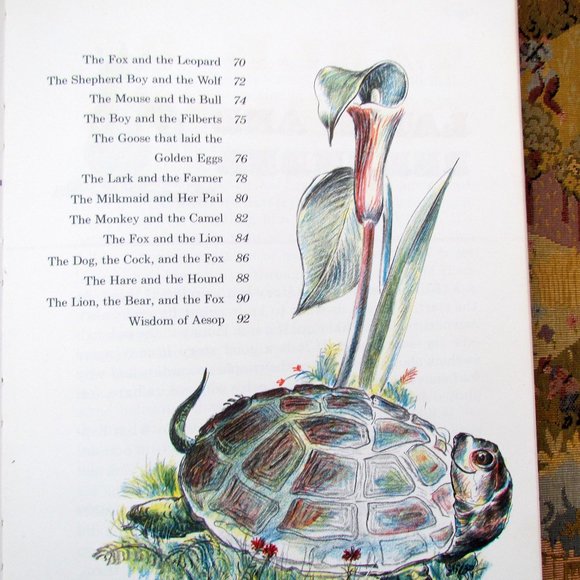 AESOP'S FABLES 1954 VINTAGE EXCELLENT HARDCOVER w TONY PALAZZO ART, DOUBLDAY - Picture 9 of 15